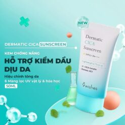 Kem chống nắng 9 Wishes Dermatic Cica Sunscreen SPF 50+ PA ++++