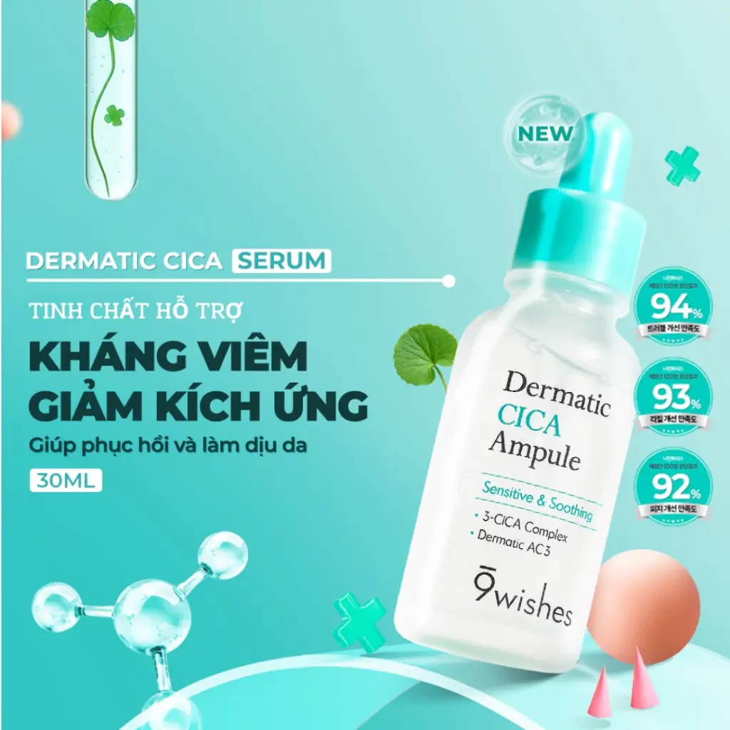 Tinh chất 9 Wishes Dermatic Cica Ampule Tinh chất 9 Wishes Dermatic Cica Ampule